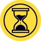 icon illustration of an hourglass